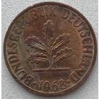 Германия 2 пфеннига 1968 г. D