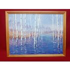 С рубля без мц. картина "березки", 30х40см. х.м.