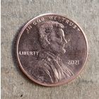 США 1 цент, 2021 Цент Линкольна, без отметка мд , KM# 468
