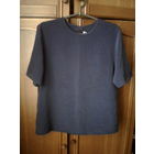 Блуза т.синяя шелк,50-52 р.