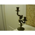 Подсвечник  на 2 свечи,бронза