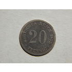 Германия 20 пфеннигов 1875г