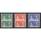 128.BrKS. Великобритания. Колонии.  Остров Вознесения. Коронация Георга VI и Елизаветы. 1937 г. Полная серия. Пары. Mi.##36-38. MNH.