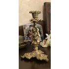 Подсвечник старинный бронза Путти 2