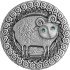 Овен 20 рублей. Серебро. Знаки Зодиака . Гороскоп . В родном футляре новая не вскрывалась с сертификатом