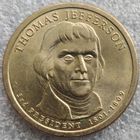 США 1 доллар  2007 г.  Президент США - Томас Джеферсон (1801-1809)