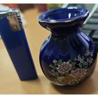 Винтажная, старенькая. Кобальтовая вазочка