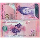Венесуэла. 20 боливаров (образца 2009 года, P91d, UNC)