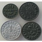 Польша, жетоны войсковые 4 штуки, г. Ковель/ Kowel, состояние XF