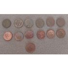 Великобритания 1 пенни 1977, 1979, 1988, 1989, 1993, 1996, 2000, 2001, 2002, 2004, 2007, 2009, 2010