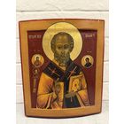 Икона Святой Николай Чудотворец, дерево, левкас, темпера, золочение. Ковчег. Распродажа коллекции!!!
