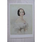 Соколов П., Портрет неизвестной в белом платье с рубиновой брошью; 1984.