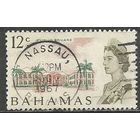 Багамы. Королева Елизавета II. Главная площадь Нассау. 1967г. Mi#265.