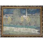 Козловский А.С "Минск", картон, масло. Размер 79х58,5 см.