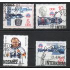 Полет в космос третьего международного экипажа ГДР 1978 год серия из 4-х марок