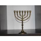 Латунный подсвечник "Менора", высота 24 см., на 7 свечей.