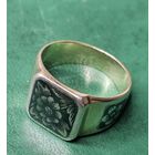 Старт с 1 Рубля !!! Кольцо Эмаль Серебро 925 Чернь 8.6г