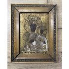 Старинная икона Ченстоховская Божией Матери на метале