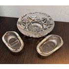 Хрустальный набор винтажных пепельниц.