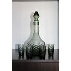 Стеклянный набор, Графин и 4 рюмки, из СССР.