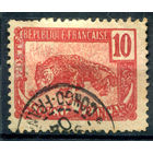 Французское Конго - 1901/07г. - пантера, 10 с - 1 марка - гашёная [Mi 34]. #4-W1-123-A-1