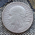 Польша 10 злотых 1932 года, UNC. Ядвига. Без буквы монетного двора. Серебро. Сторгуй за свою цену, предложи обмен!