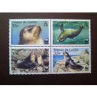 Британские Тристан-да-Кунья (острова).Королева Елизавета II.Субантарктический морской котик ./п/