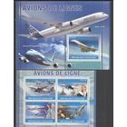 Того 2010 ** Авиация Самолёты Boeing Airbus Блок + лист 4 марки