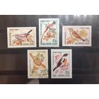 СССР. 1981 год. Фауна. Певчие птицы (4 чистые, 1 гашеная марка) (430)