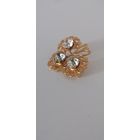 Брошь советская с камнями под хрусталь клеймо МК9Т