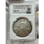 1 доллар 2010 шагающая свобода США MS 69 красивая патина!