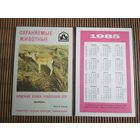 Карманный календарик. Красная книга Узбекской ССР. 1985 год