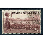 Британские колонии - Папуа Новая Гвинея - 1952/60г. - ландшафты, виды, местные мотивы, 2 6 Sh - 1 марка - гашёная [Mi 20]. #3-WB-90-A-2
