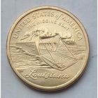 США 1 доллар 2023 г. Американские инновации. Лодка Хиггинса. Штат Луизиана