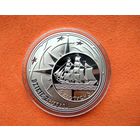 10 злотых 2005. Польша. История польского злотого. Парусное судно на 5 злотых 1936 года. Серебро