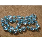 Бусы винтажные. Холодное сердце . Голубое муранское стекло .