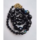 Бусы. Карнавальное стекло. Шарики. Огранка. Сияют. Застёжка. 50-е годы, Чехословакия