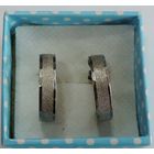 Серьги мельхиоровые. Диаметр 2.2 см.