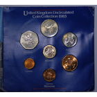 Годовой набор монет Британии 1983 (Люкс). aUNC.