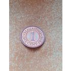 15. Распродажа!  Маврикий. 1 цент 1956 г. Редкая! Одна на ау! AUNC!