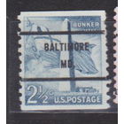 Архитектура США 1954 год Лот 7 С НАДПЕЧАТКОЙ ИЛИ ПРЕДВАРИТЕЛЬНЫМ ГАШЕНИЕМ