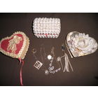 Шкатулки 3 шт,ракушки,соломка и бижутерия,времён СССР.С рубля.