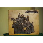 Панно  " МОСКВА - кремль "     23 х 28 см   ( дерево металл )