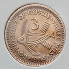 Кипр 3 миля 1955 г. В холдере