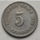 Германия 5 пфеннигов 1899 J