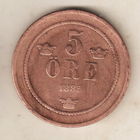 Швеция 5 эре 1885