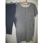 Платье домашнее черно-белое. Р.54+лосины