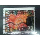 Латвия, 2006. Детский рисунок, марка из буклета с обрезом с одной стороны.
