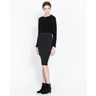 Zara миди юбка-карандаш эластичная черная, размер S/XS