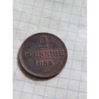 2 пфеннига 1854 года